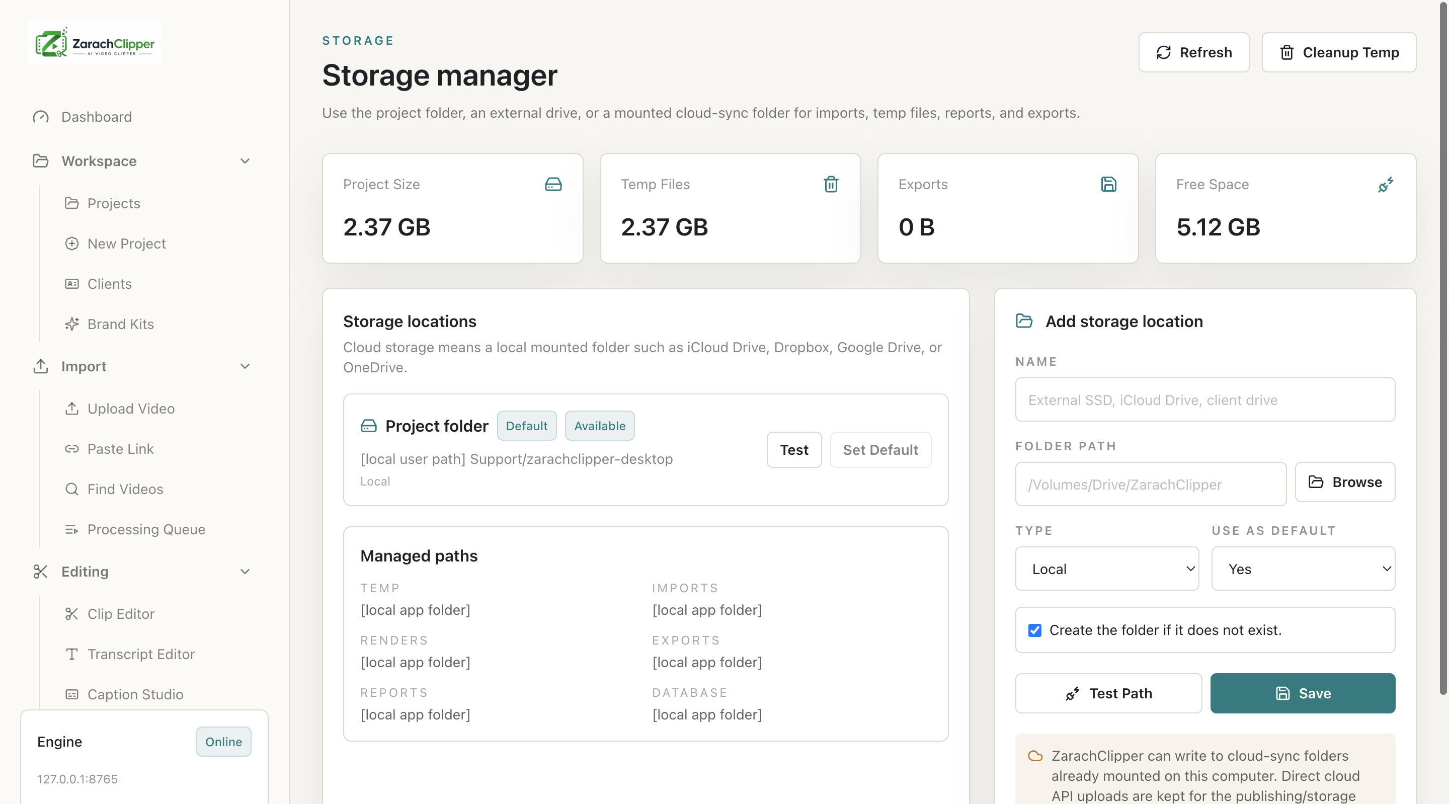 Clean storage after a large project